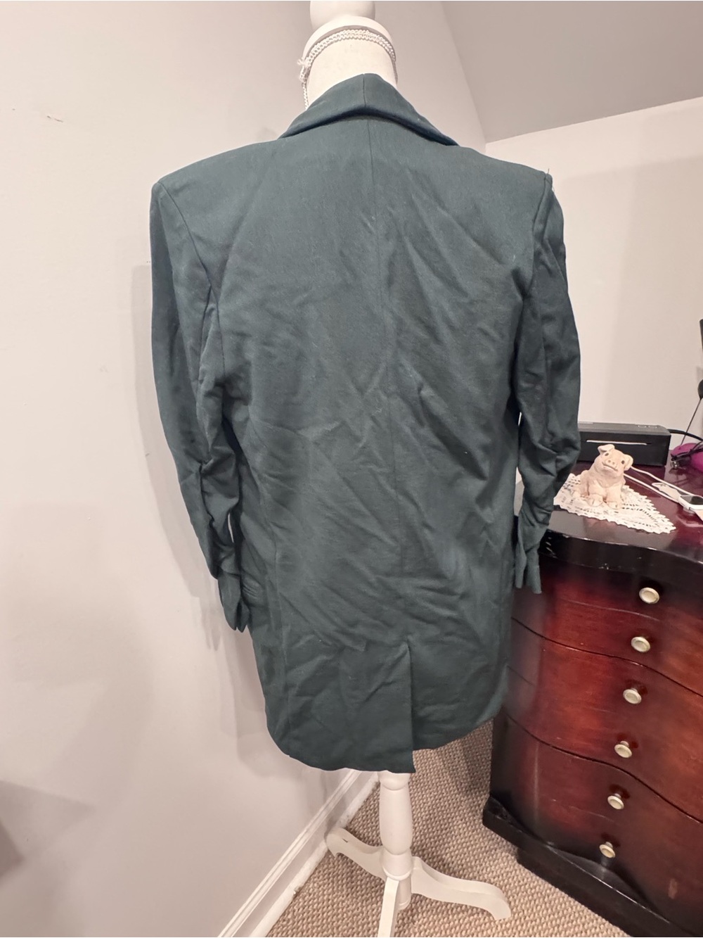 Dark Teal Open-Front Blazer - Picture 5 of 9